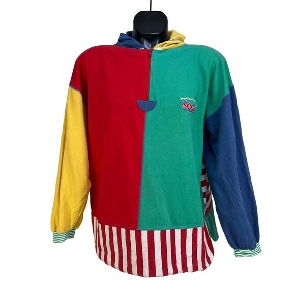 Vintage Best Collection Colorblock Hoodie Pullover - Picture 1 of 10
